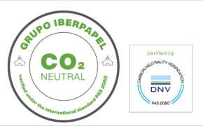 Sello Iberpapel nueva línea de producto 100% neutro en carbono